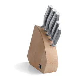 Richardson Sheffield - Sense 5-Delige Messenset met Blok - Hout bij Kookgigant