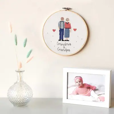 Rico Figurico Grandma & Grandpa Borduurpakket bij Wolplein