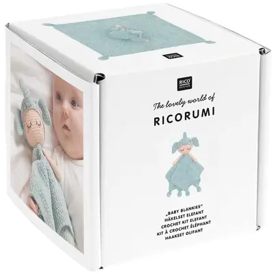 Ricorumi haakpakket Baby Blankies - olifant bij Pipoos