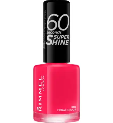 Rimmel London 60sec Supershine nagellak : 430 - Coralicious (1 stuk) bij InternetDrogisterij