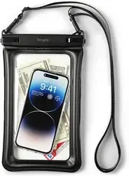 Ringke Floating Waterdicht Telefoonhoesje met Koord IPX8 Zwart bij GSMpunt
