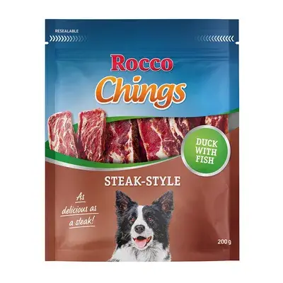 Rocco Chings Steak Style Hondensnacks 200 g Eend & Vis bij Bitiba