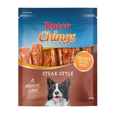 Rocco Chings Steak Style Hondensnacks 200 g Kip & Vis bij Bitiba