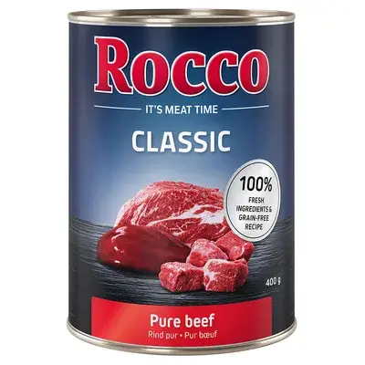 Rocco Classic 6 x 400 g Hondenvoer Rund Puur bij Zooplus