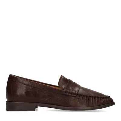 Rode leren loafers bij Manfield