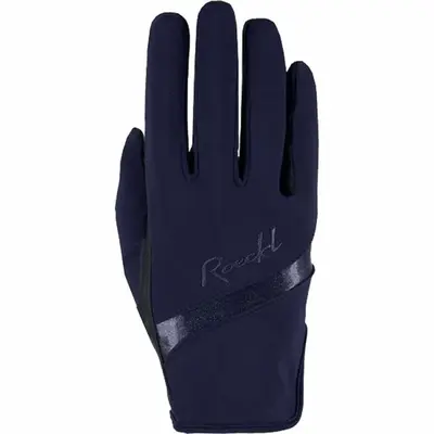 Roeckl Lorraine Handschoen donkerblauw maat:roeckl 7.5 bij Paardensportwebshop