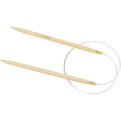 Rond breinaalden bamboe 6mm 60cm bij Creaknutselen