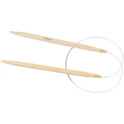 Rond breinaalden bamboe 7mm 60cm bij Creaknutselen