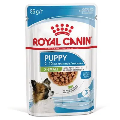 Royal Canin X-Small Puppy in Saus 24 x 85 g bij Zooplus
