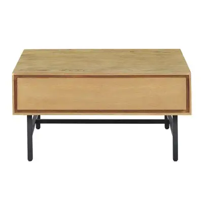 Salontafel Belvio85x85 vierkant light oak bij Pronto Wonen