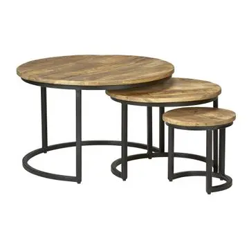 Salontafel Bemmel Naturel - set 3 stuks bij Woonexpress