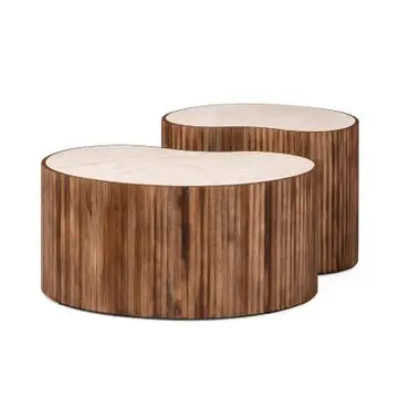 Salontafel Cedro Bruin - set 2 stuks bij Woonexpress