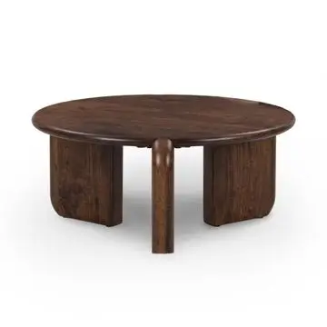 Salontafel Conna Walnootbruin - Ø 70 cm bij Woonexpress