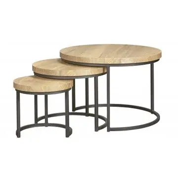 Salontafel Hoenderloo Naturel - set 3 stuks bij Woonexpress