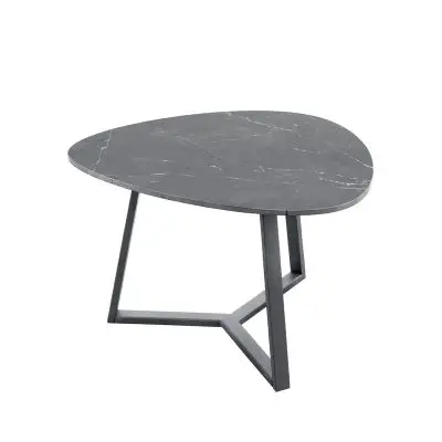 Salontafel Lineto47x61 cm organisch zwart keramiek bij Pronto Wonen