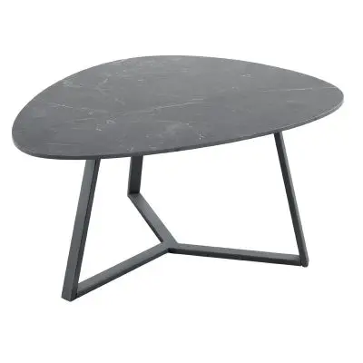 Salontafel Lineto64x80 cm organisch zwart keramiek bij Pronto Wonen