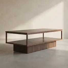 Salontafel met houten frame bij LUMZ
