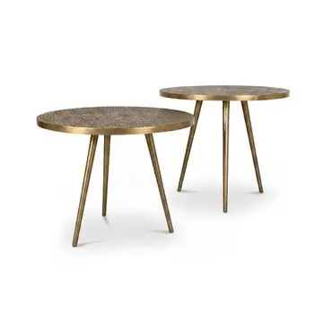 Salontafel Selene Goud - set 2 stuks bij Woonexpress
