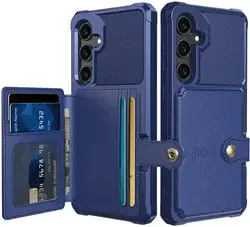 Samsung Galaxy A55 3 in 1 Back Cover Portemonnee Hoesje Donkerblauw bij GSMpunt