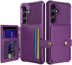 Samsung Galaxy A55 3 in 1 Back Cover Portemonnee Hoesje Paars bij GSMpunt