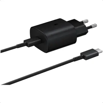 Samsung USB-C snellader set 25W zwart met kabel bij Mobile Supplies