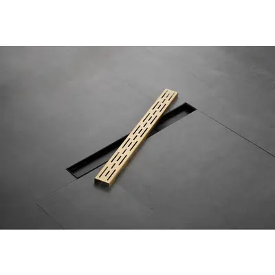 Saniclear Brass douchegoot 70x7cm geborsteld messing - mat goud bij Sanitairkamer
