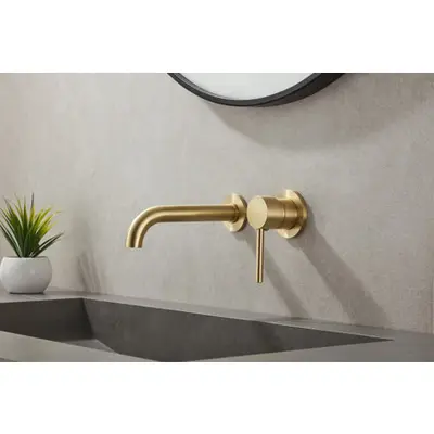 Saniclear Brass inbouw wastafelkraan geborsteld messing / mat goud bij Sanitairkamer