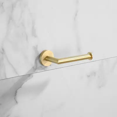 Saniclear Brass toiletrolhouder geborsteld messing mat goud bij Sanitairkamer