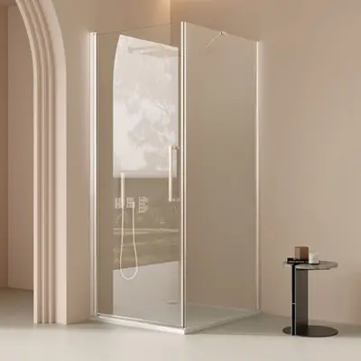 Saniclear Clearline douchecabine 90x90cm RVS bij Sanitairkamer