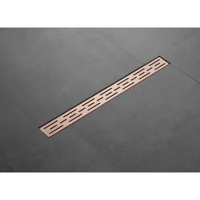 Saniclear Copper douchegoot 70x7cm geborsteld koper bij Sanitairkamer