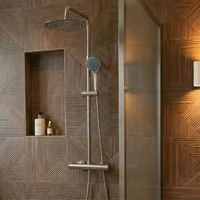 Saniclear Exclusive volledig 304 RVS regendouche opbouw 30cm met 3 standen handdouche bij Sanitairkamer