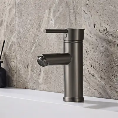 Saniclear Iron wastafelkraan verouderd ijzer - gunmetal bij Sanitairkamer