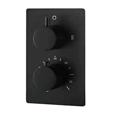Saniclear Nero complete inbouw thermostaatkraan zwart bij Sanitairkamer