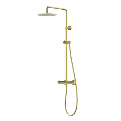Saniclear Premium London opbouw regendouche zonder handdouche geborsteld messing PVD bij Sanitairkamer