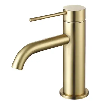 Saniclear Premium London wastafelkraan geborsteld messing PVD bij Sanitairkamer
