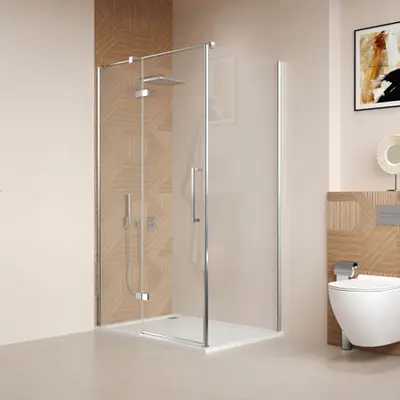 Saniclear Pure douchecabine 110x100cm chroom bij Sanitairkamer