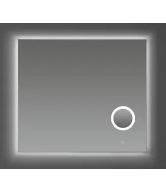 SaniPro Rosie badkamerspiegel met make-up spiegel 80cm met LED verlichting en 3 kleur instelbaar & dimbaar met of zonder spiegelverwarming bij Sani4Comfort