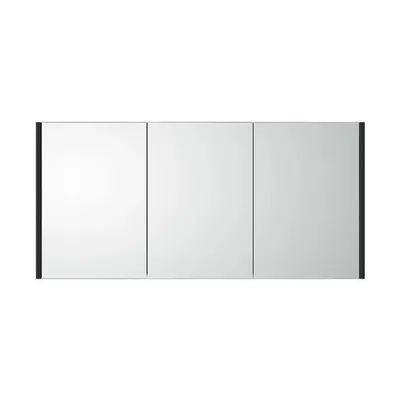 Sanisupreme Abruzzo spiegelkast 120X58X15cm- Mat Zwart bij SaniSupreme
