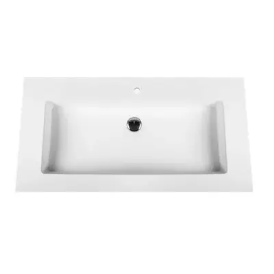 SaniSupreme ALONI SOLID SURFACE enkele WASTAFEL (60CM) - WIT bij SaniSupreme