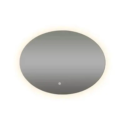 SaniSupreme Badkamerspiegel Ibiza ovaal 80 x 60 cm. met led verlichting, verwarming en touch dim-schakelaar bij SaniSupreme
