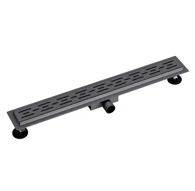 SaniSupreme Creavit RVS Douchedrain GUNMETAL met Flens 60 cm - Douchegoot uitneembaar sifon bij SaniSupreme