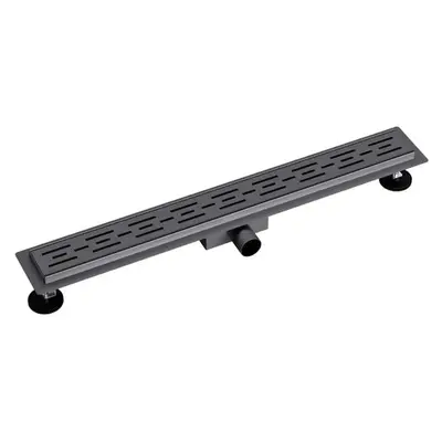 SaniSupreme Creavit RVS Douchedrain GUNMETAL met Flens 80 cm - Douchegoot uitneembaar sifon bij SaniSupreme