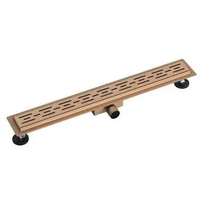 SaniSupreme Creavit RVS Douchedrain KOPER BRUSH met Flens 60 cm - Douchegoot uitneembaar sifon bij SaniSupreme