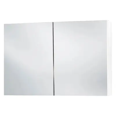 Sanisupreme Malmo spiegelkast 100x66x13cm 2 deuren met spiegel MDF Wit Hoogglans bij SaniSupreme