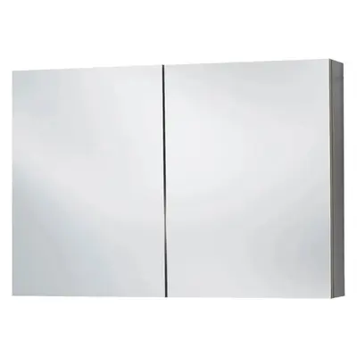 Sanisupreme Malmo spiegelkast 80x66x13cm 2 deuren met spiegel MDF Antraciet Grijs bij SaniSupreme