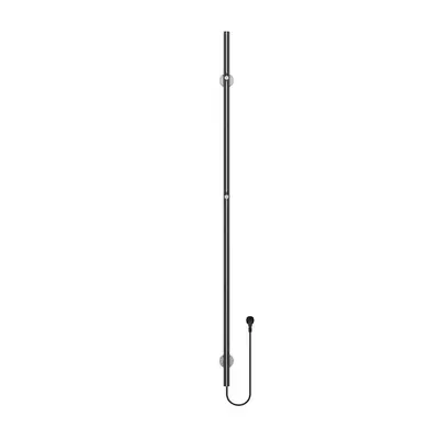 SaniSupreme SlimLine Handdoekverwarming Opbouw Badkamer Elektrische Radiator Enkel 60W - 150x6,3x12,7 met timer gunmetal bij SaniSupreme