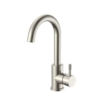 SaniSupreme Wastafelkraan Stria Cold-start Geborsteld RVS PVD-Gecoat bij SaniSupreme