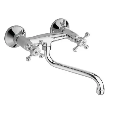 Sapho Antea wand keukenkraan klassiek retro chroom bij Sanitairkamer