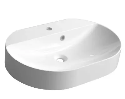 Sapho Helen - Wastafel 63x43 cm, met overloop, kraangat, wit HE063 bij Sanitino