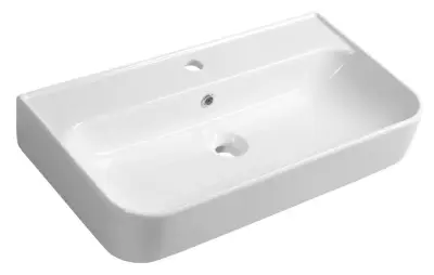 Sapho Isvea - Wastafel Sistema U, 70x38 cm, met 1 kraangat, wit 10PL53070 bij Sanitino
